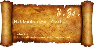 Wittenberger Zsolt névjegykártya
